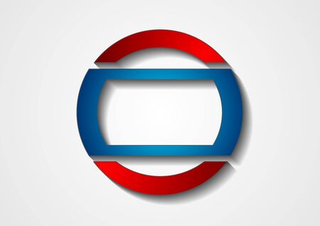 Blue and red abstract business corporate  designのイラスト素材