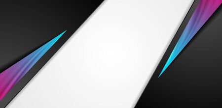 Contrast abstract corporate background with blue purple glossy stripes. Geometric vector designのイラスト素材