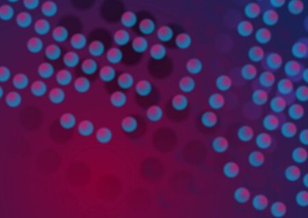 Blue and purple abstract balls retro futuristic background. Technology vector designのイラスト素材