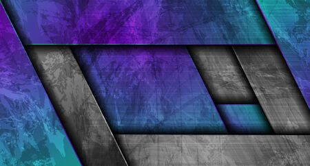Contrast material geometric stripes. Abstract grunge tech graphic digital design. Old wall concrete texture. Vector corporate backgroundのイラスト素材