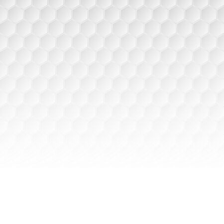 White geometric hexagons abstract technology graphic design. Grey modern futuristic background. Vector illustrationのイラスト素材