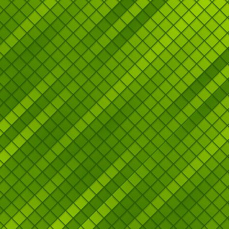 Green squares mosaic abstract tech background. Vector pattern designのイラスト素材
