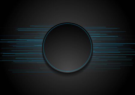 Futuristic technology modern graphic design with blue thin lines. Abstract geometric background....