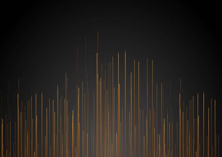 Black abstract tech corporate background with bronze lines. Geometry vector designのイラスト素材