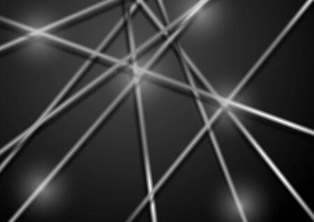 Abstract hi-tech background with smooth silver metallic lines. Vector illustrationのイラスト素材