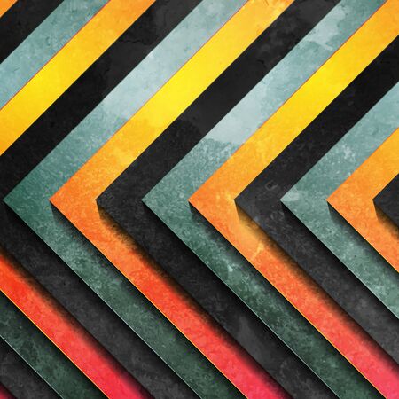 Abstract geometric arrows with grunge texture tech background. Vector designのイラスト素材