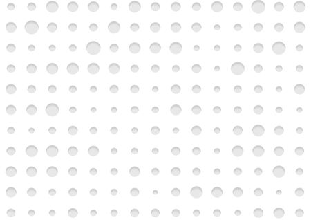 Grey and white papercut circle dots abstract geometric background. Vector designのイラスト素材
