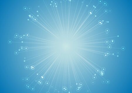 Blue concept connection lines abstract futuristic background. Vector illustrationのイラスト素材