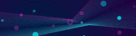Blue and purple futuristic hi-tech modern banner design. Abstract vector backgroundのイラスト素材