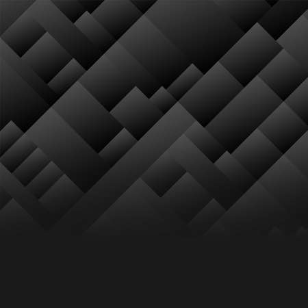 Abstract black tiles geometric mosaic background. Vector tech corporate designのイラスト素材