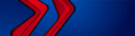 Dark blue red abstract tech corporate banner design. Vector corporate backgroundのイラスト素材