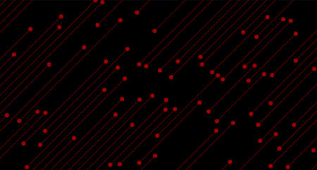 Red thin lines abstract futuristic tech background. Geometric designのイラスト素材