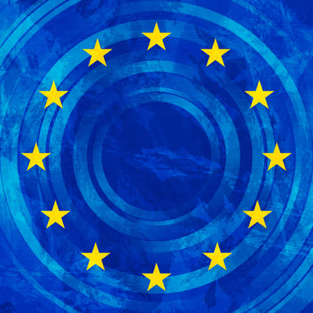 European union concept grunge flag abstract background. Vector design