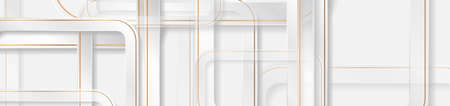 Gray and bronze shiny geometric abstract background. Hi-tech vector banner design