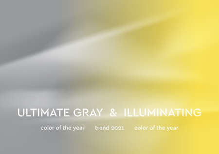 Trendy colors of the 2021 year. Contrast smooth gray and yellow vector backgroundのイラスト素材