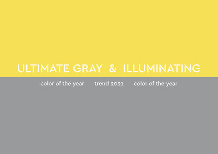 Trendy colors of the 2021 year. Contrast pastel gray and yellow vector backgroundのイラスト素材