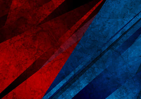Contrast dark red and blue grunge stripes abstract background. Geometry vector designのイラスト素材