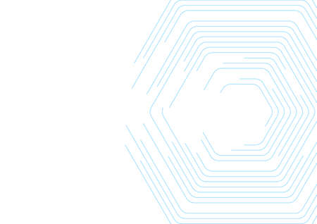 Blue hexagonal lines abstract futuristic technology background. Vector designのイラスト素材