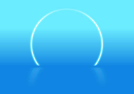 Blue glowing neon circle abstract tech background. Vector graphic designのイラスト素材