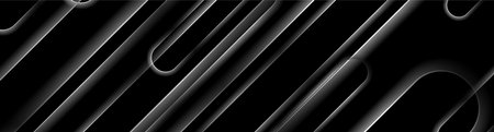 Gray shiny metallic geometric shapes abstract background. Vector banner design