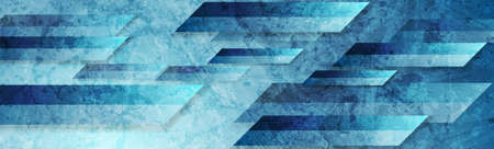 Bright blue grunge tech geometric abstract background. Vector banner designのイラスト素材