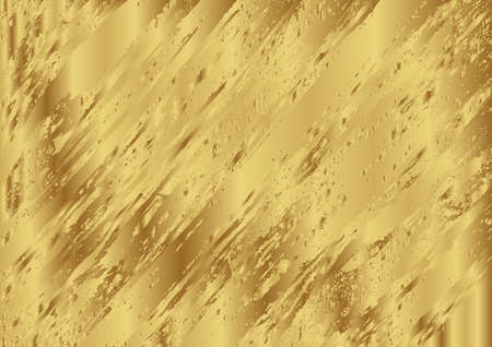 Abstract golden grunge stone wall texture background. Vector illustrationのイラスト素材