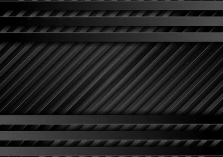 Black stripes abstract technology geometric background. Vector concept designのイラスト素材