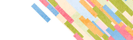 Colorful pastel stripes abstract grunge geometric minimal background. Vector banner designのイラスト素材