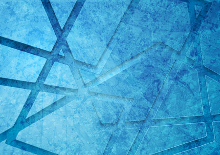 Bright blue grunge corporate geometric abstract background. Vector designのイラスト素材