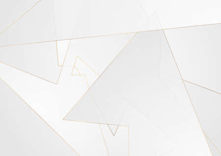 Gray and golden tech abstract low poly pattern vector backgroundのイラスト素材