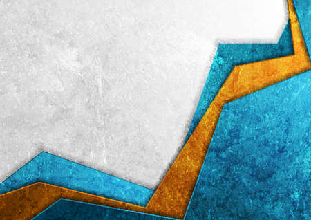 Abstract orange and blue grunge corporate material texture background. vector geometric designの写真素材