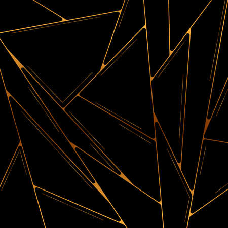 Luxury golden grid pattern abstract tech background. vector geometric design