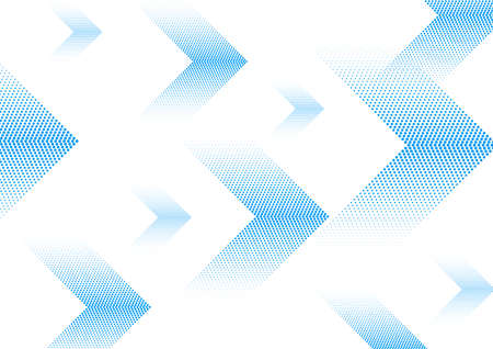 Blue dotted arrows on white background. technology vector designのイラスト素材