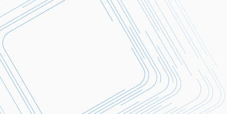 Blue white minimal square lines abstract futuristic tech background. Vector digital art design