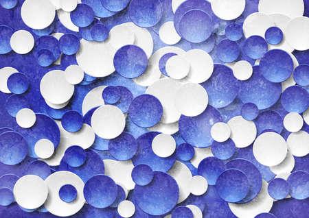 Blue and gray grunge circles abstract geometric hi-tech background. vector design