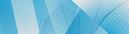 Minimal white blue tech abstract background with stripes and curved lines. vector banner designのイラスト素材