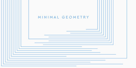 Blue white minimal lines abstract futuristic tech background. vector digital art designのイラスト素材