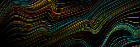 Colorful liquid wavy lines abstract pattern design. vector backgroundのイラスト素材