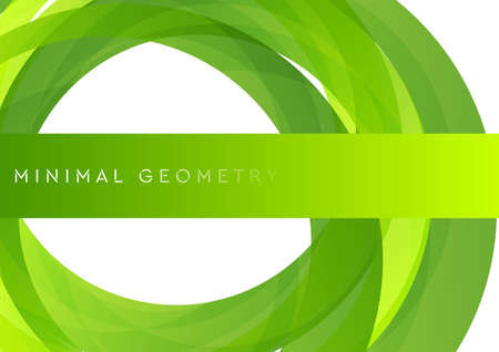 Green circles abstract tech geometric minimal background. vector designのイラスト素材