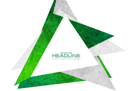 Grunge retro tech abstract minimal background with triangles. vector designのイラスト素材