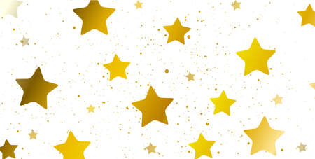 Golden stars and shiny dust particles abstract background. luxury retro vector designのイラスト素材