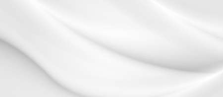 Abstract white gray smoke waves background. Monochrome smooth vector designのイラスト素材