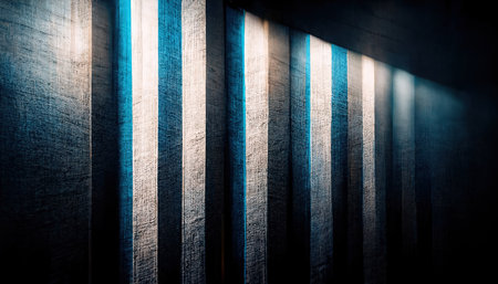 Glowing neon grunge blue gray stripes and lines. Generative AI technologyの素材