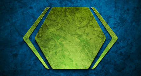 Blue and green abstract grunge corporate background with hexagon. vector designのイラスト素材