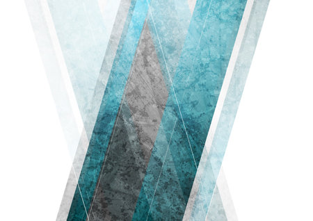 Blue gray geometric stripes abstract tech grunge minimal background. vector designのイラスト素材