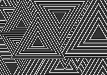 Black white paper triangles abstract tech background. vector designのイラスト素材