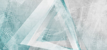 Blue and gray grunge triangles abstract geometric background. vector minimal designのイラスト素材
