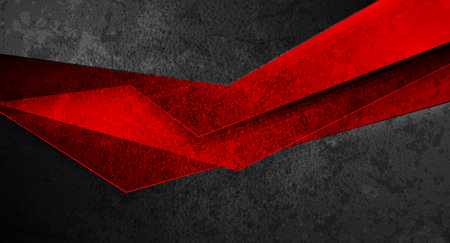 Glossy red and black grunge geometric abstract background. vector retro designのイラスト素材