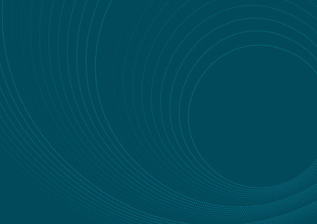 Hi-tech blue abstract background with dotted curved wavy lines. Vector digital art designのイラスト素材