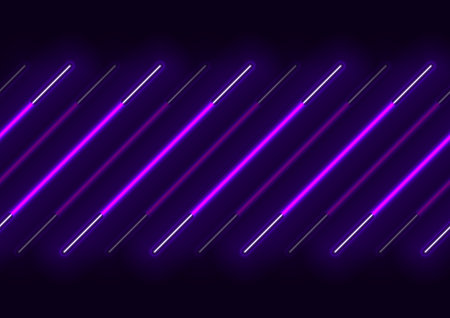 Violet neon laser lines abstract futuristic design. Technology vector backgroundのイラスト素材